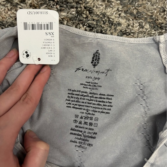 Free People Good Karma Grey Longsleeve Jumpsuit | Free People Sz Small Bodysuit- - Picture 9 of 11